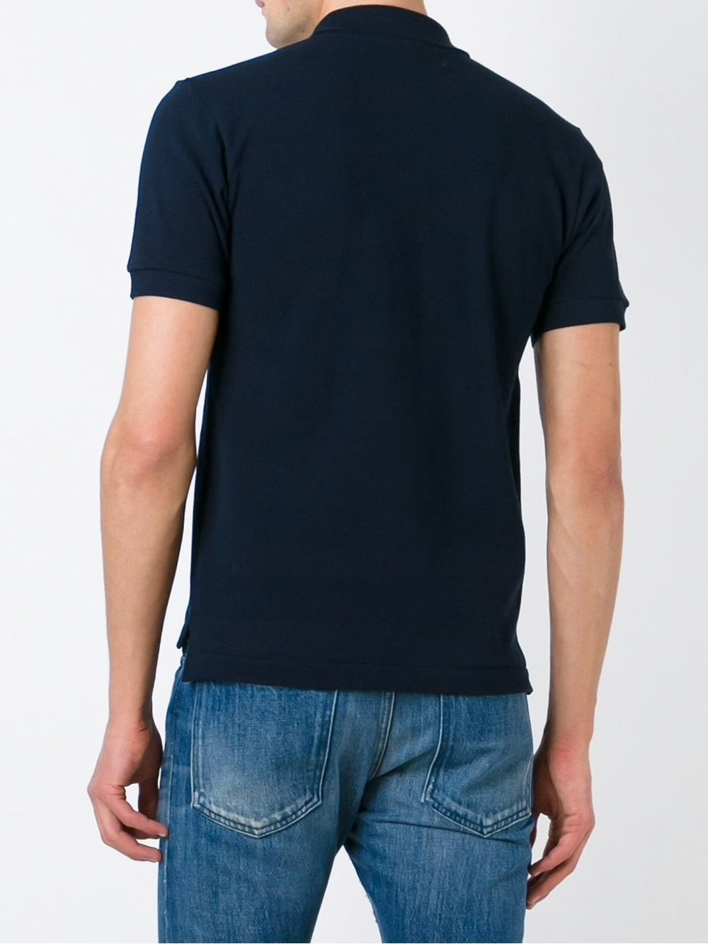 Unisex Polo Shirt Red Heart - Navy-[-Comme des Garçons Play-4