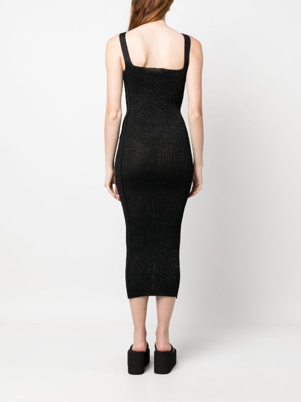 A. Roege Hove P-AW23 Emma Square Neck Dress in Black 