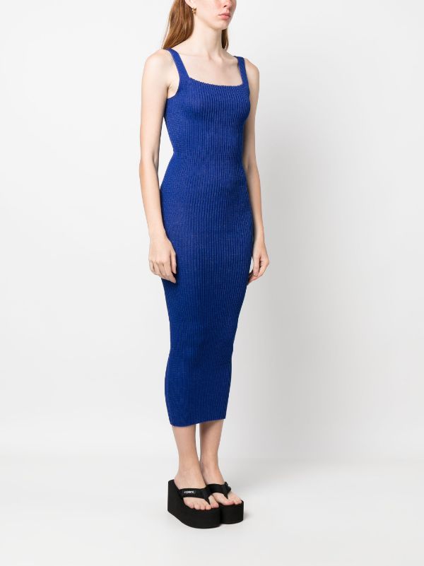 A. Roege Hove P- AW23 Emma Square Neck Dress in Cobalt Blue