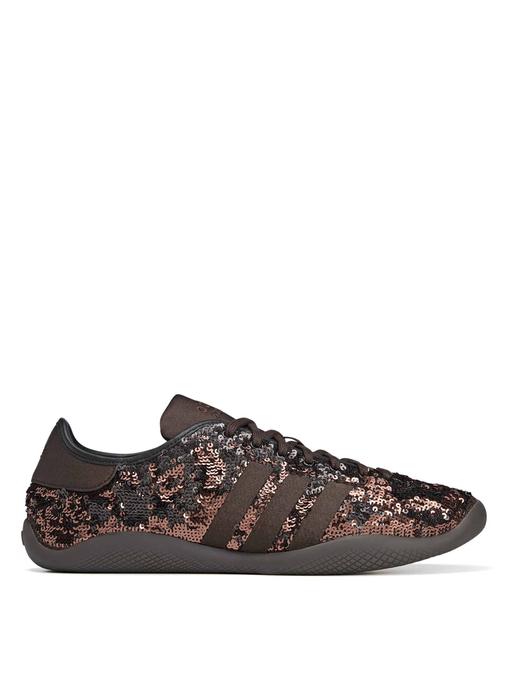 WB Karintha Sequin Sneakers - Dark Brown / Cream Brown-[-Adidas x Wales Bonner-1