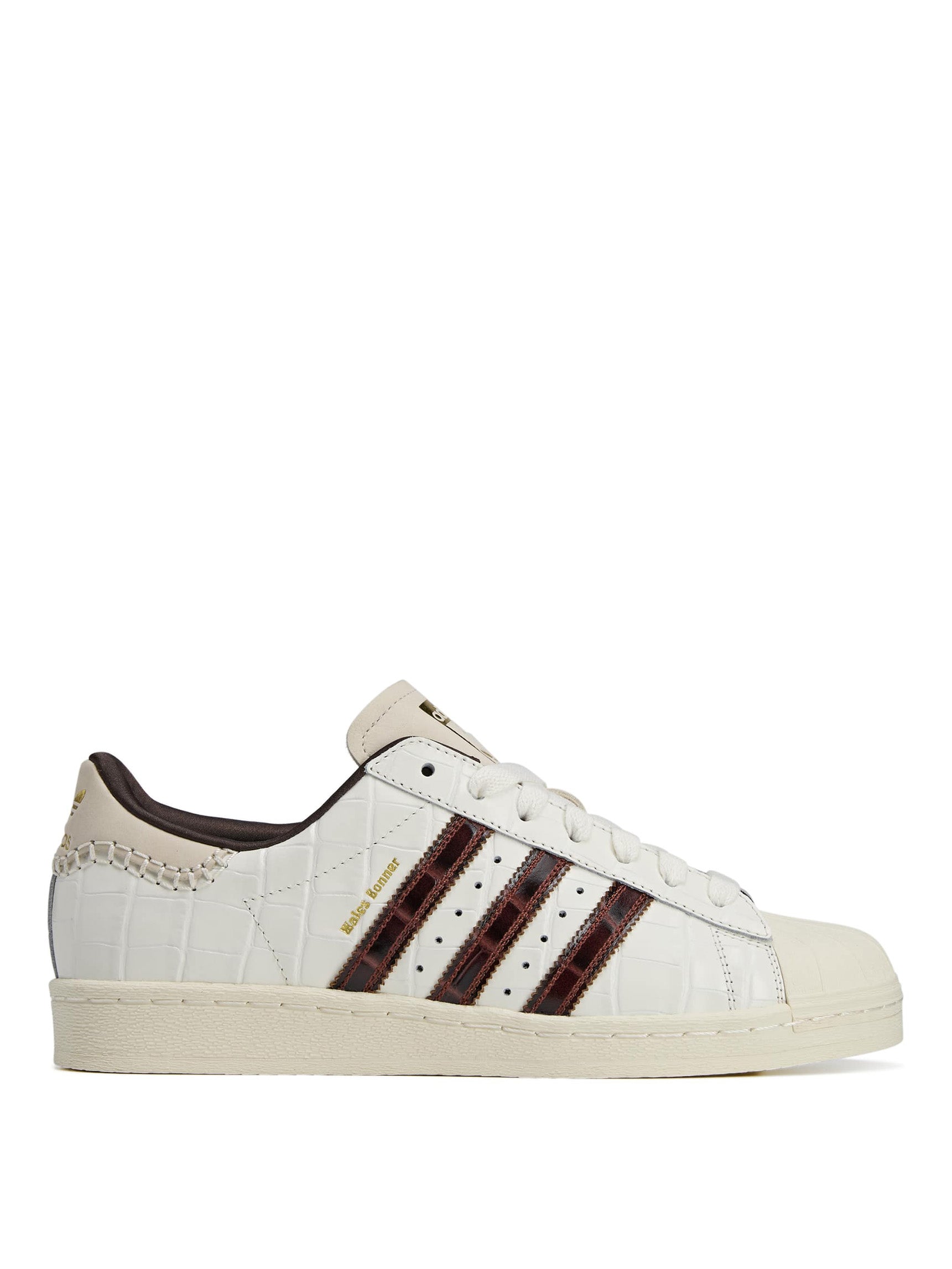 WB Superstar Sneakers - White / Fox Brown / White-[-Adidas x Wales Bonner-1