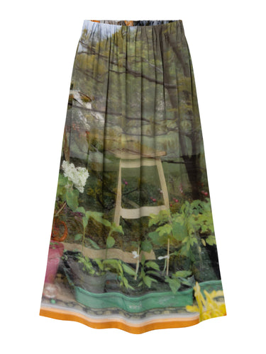 Skirt in Print T Reflections Silk from Anntian