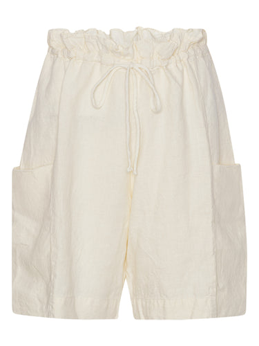 Black Crane - Parachute shorts in cream