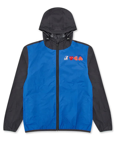 Unisex K-Way Double Colours Cagoule - Blue/Black-[-Comme des Garçons Play-1