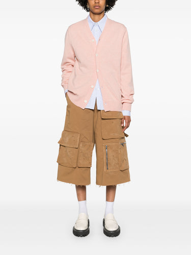 Unisex Knit Cardigan in Light Pink from Comme des Garçons Play