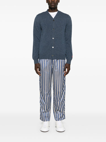 Unisex Knit Cardigan in Navy from Comme des Garçons Play