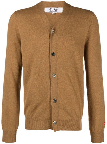 Comme des Garçons PLAY │ Mens Knit Cardigan in Camel