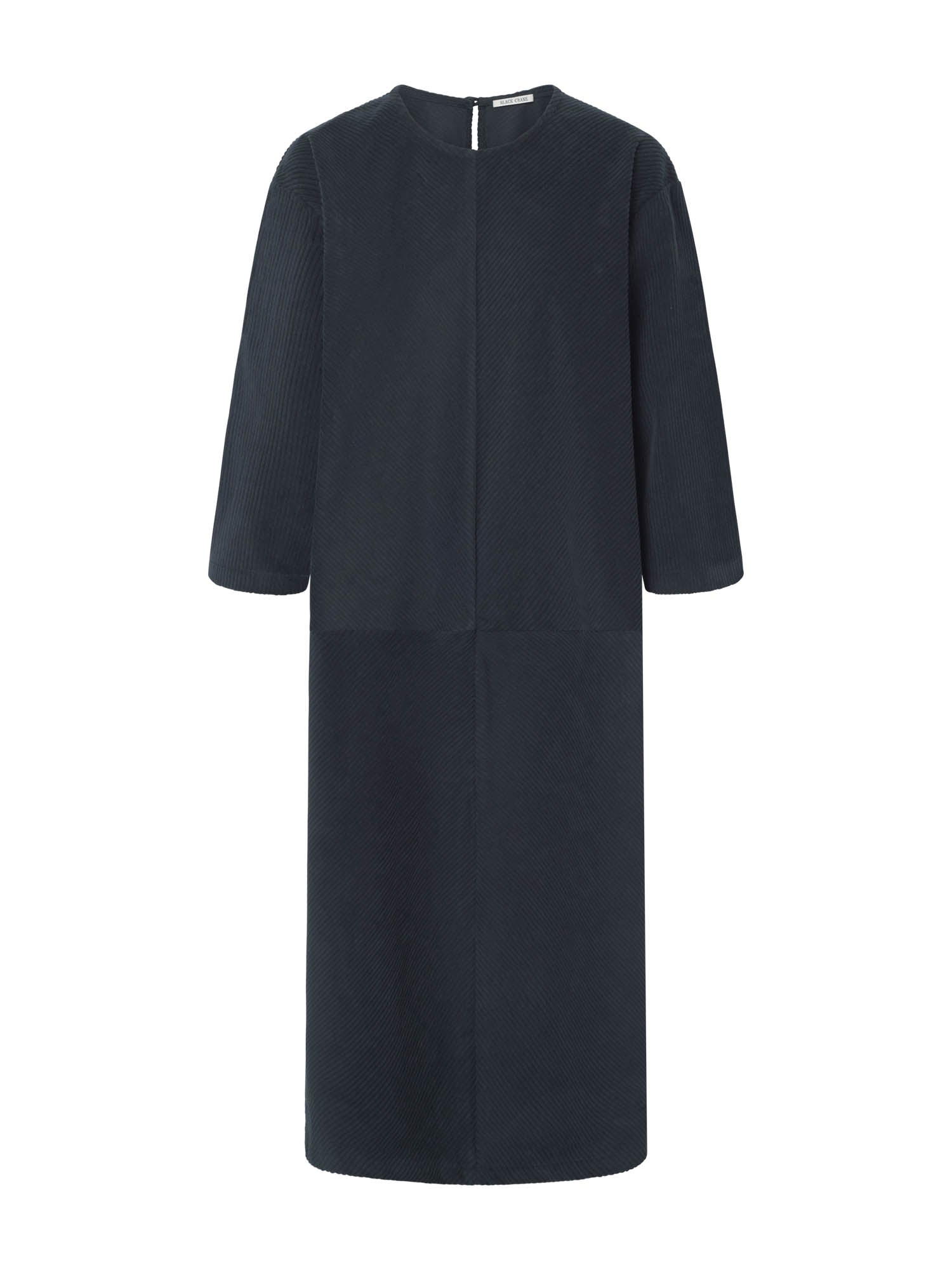 black crane dress Black Crane │ Corduroy Radiant Dress in Grey Navy