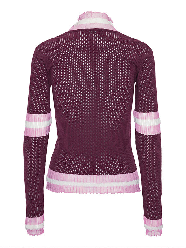 Ajour Turtleneck in Bordeaux Ajour from Henrik Vibskov