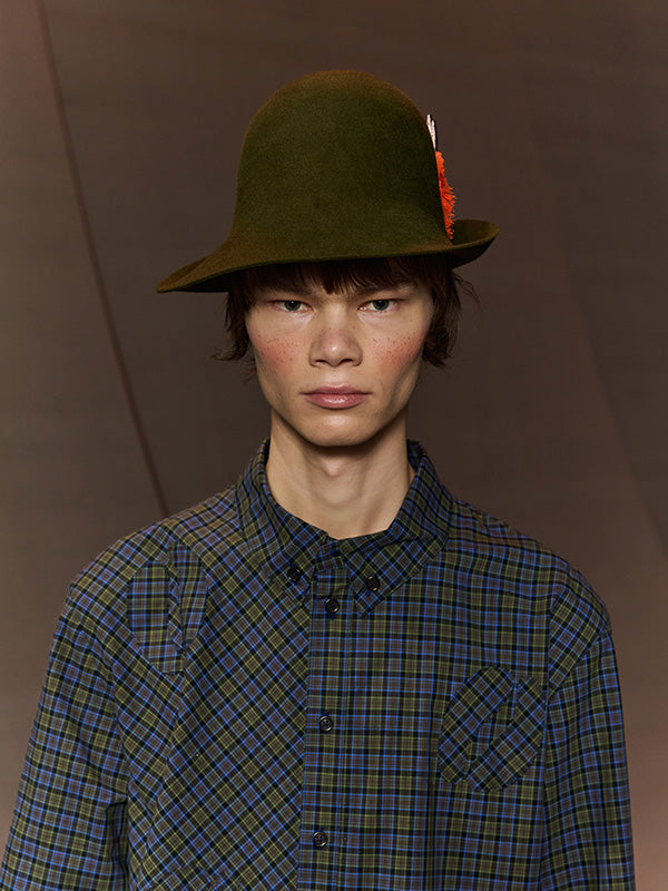 Altitude Felt Hat in Green Felt from Henrik Vibskov