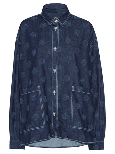 Big Denim Shirt in Needle Punch Dots from Henrik Vibskov