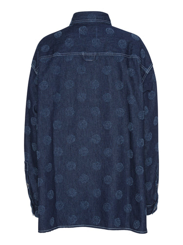 Big Denim Shirt in Needle Punch Dots from Henrik Vibskov