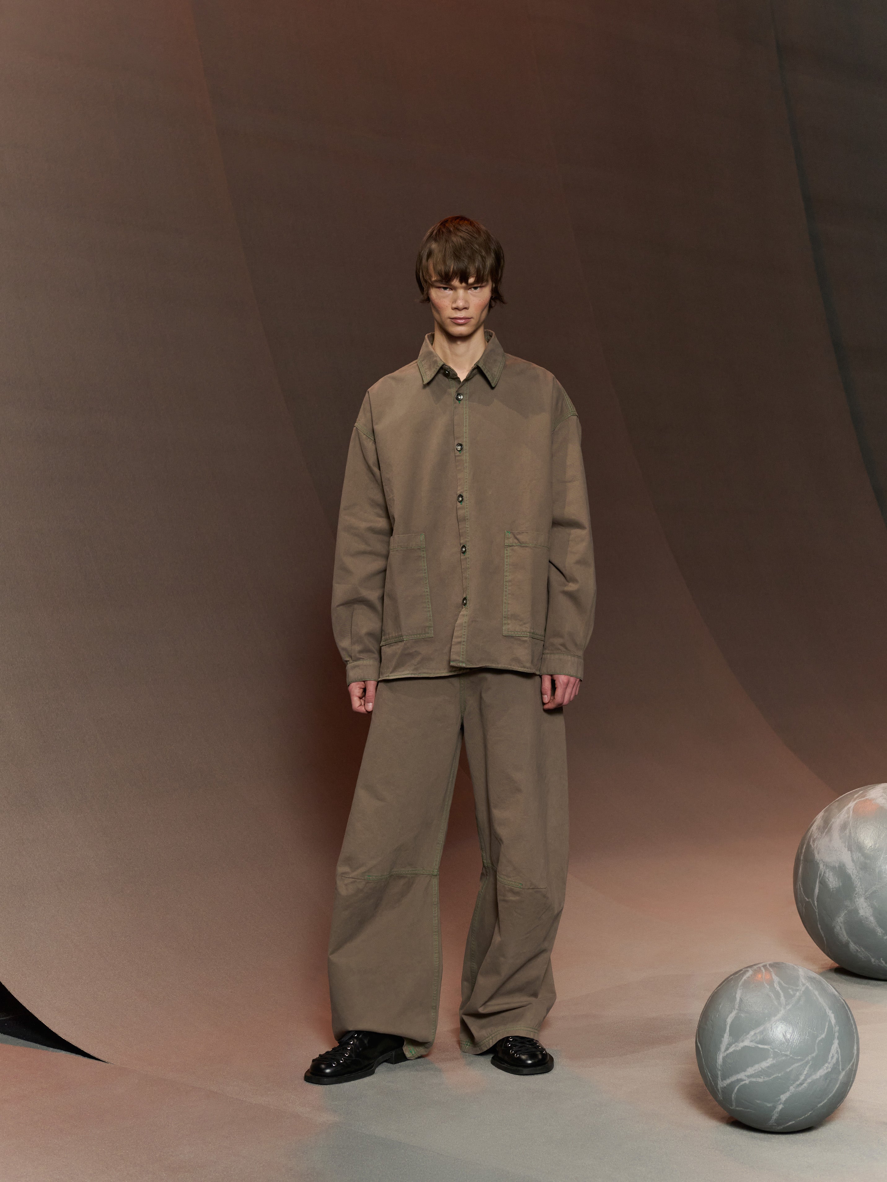 Big Denim Shirt in Walnut from Henrik Vibskov