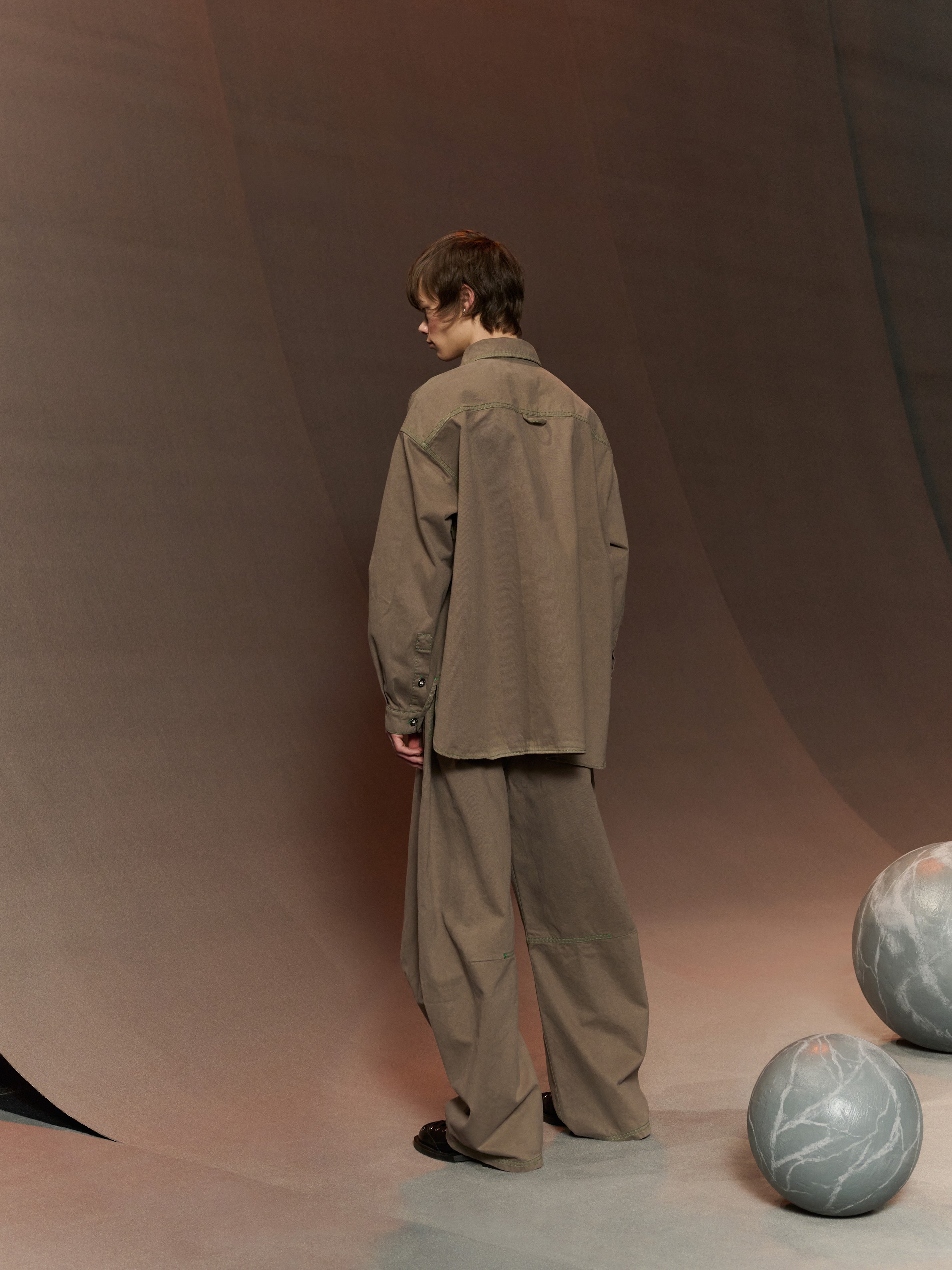 Big Denim Shirt in Walnut from Henrik Vibskov