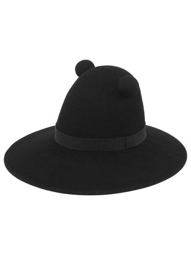 Big Radar Felt Hat - Black Felt-[-Henrik Vibskov-1