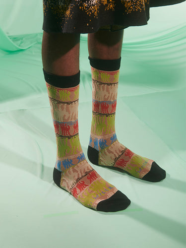 Cannoli Socks Homme - Multi Black Cannoli-[-Henrik Vibskov-2