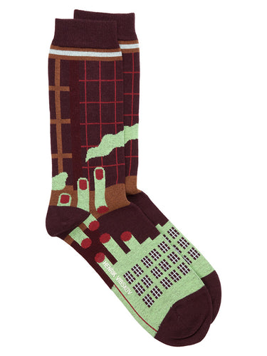 Chopped Finger Factory Socks Homme in Brown Pistachio Factory from Henrik Vibskov