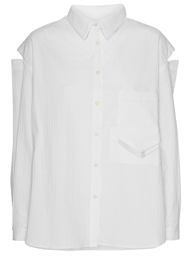 Cut Out Shirt in White from Henrik Vibskov