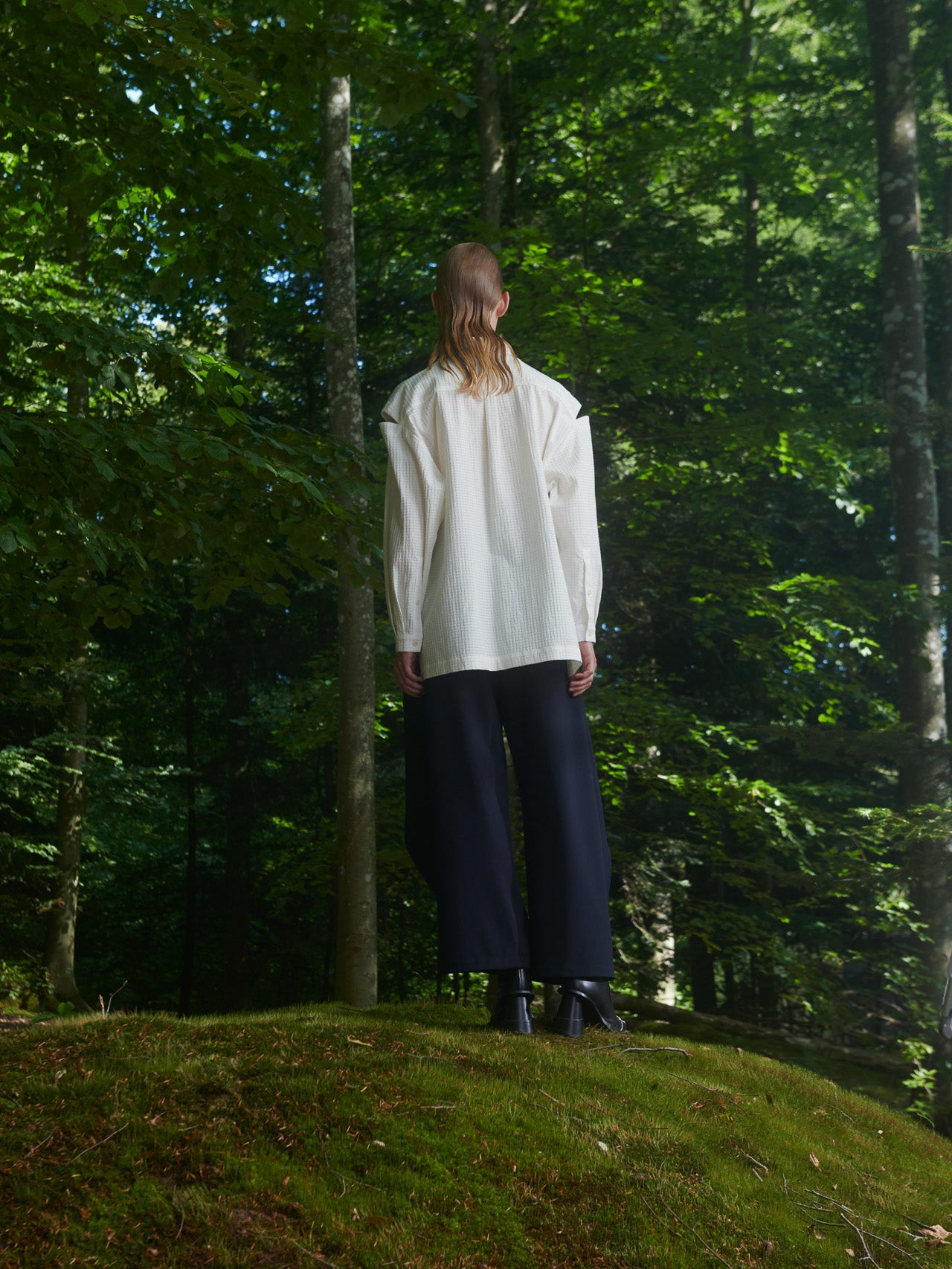 Cut Out Shirt in White from Henrik Vibskov