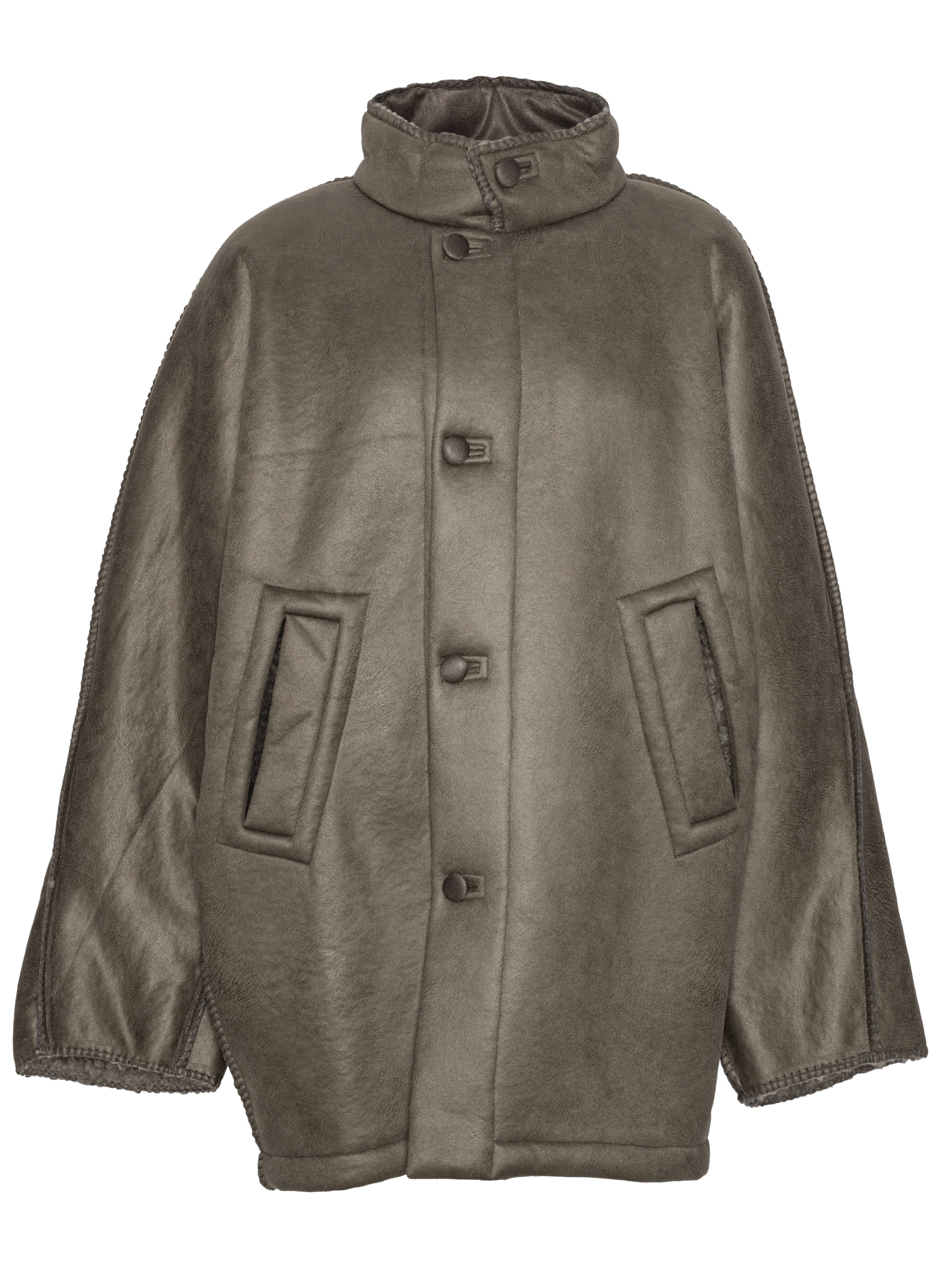 Dart Jacket in Grey Shearling from Henrik Vibskov