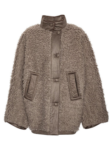 Dart Jacket in Grey Shearling from Henrik Vibskov