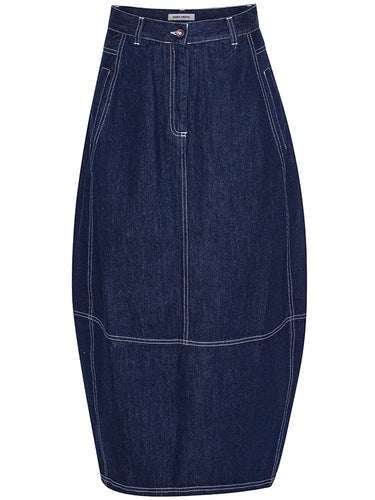 Henrik Vibskov - Dusk Denim Skirt in Navy Denim