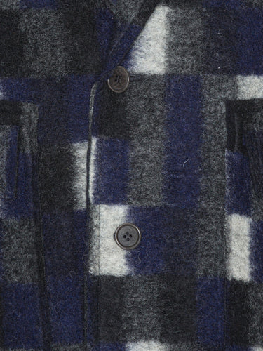 Flat Coat - Brushed Black Squares-[-Henrik Vibskov-3