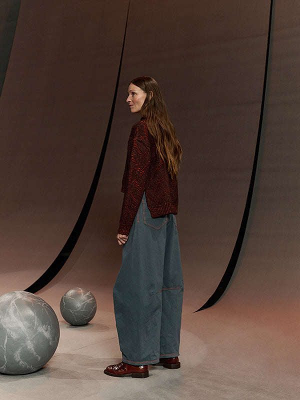 Flat Knitted Sweater in Flat Brown from Henrik Vibskov