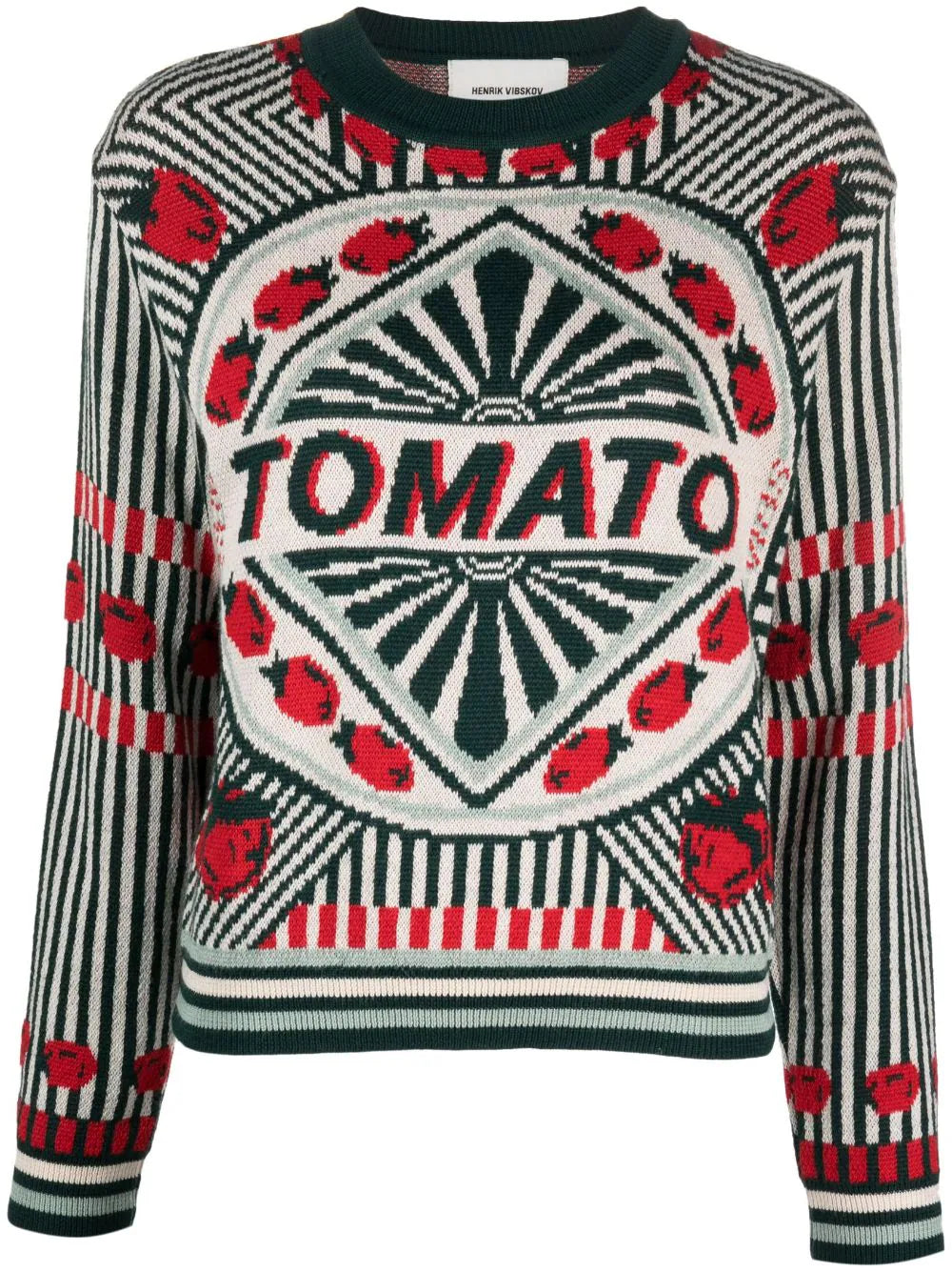 Henrik Vibskov │ Italian Knit Roundneck in White Red Tomato Can