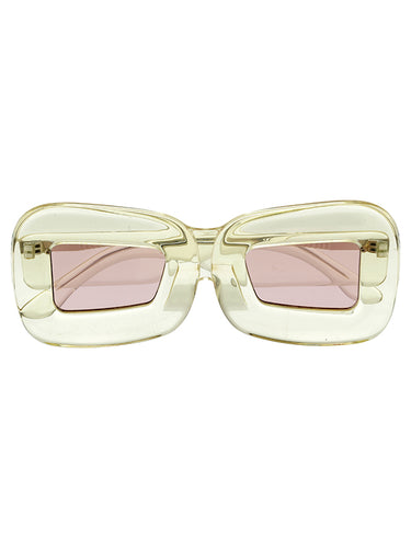 Henrik Vibskov - Marla Sunglasses in Transparent Yellow Pink