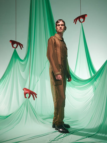 Middle Jumpsuit in Military Olive from Henrik Vibskov