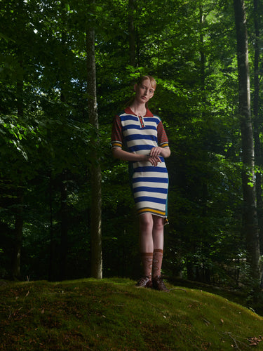 Mix Polo Dress in Teal Mix from Henrik Vibskov