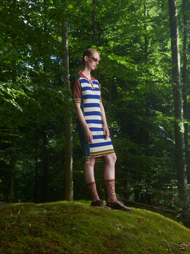 Mix Polo Dress in Teal Mix from Henrik Vibskov