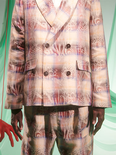 Motif Blazer in 8 Arm Check Charm from Henrik Vibskov