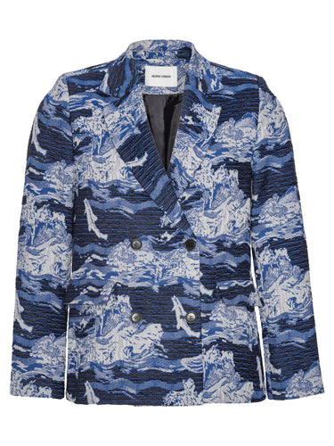 Motif Blazer in Fishes Blue from Henrik Vibskov
