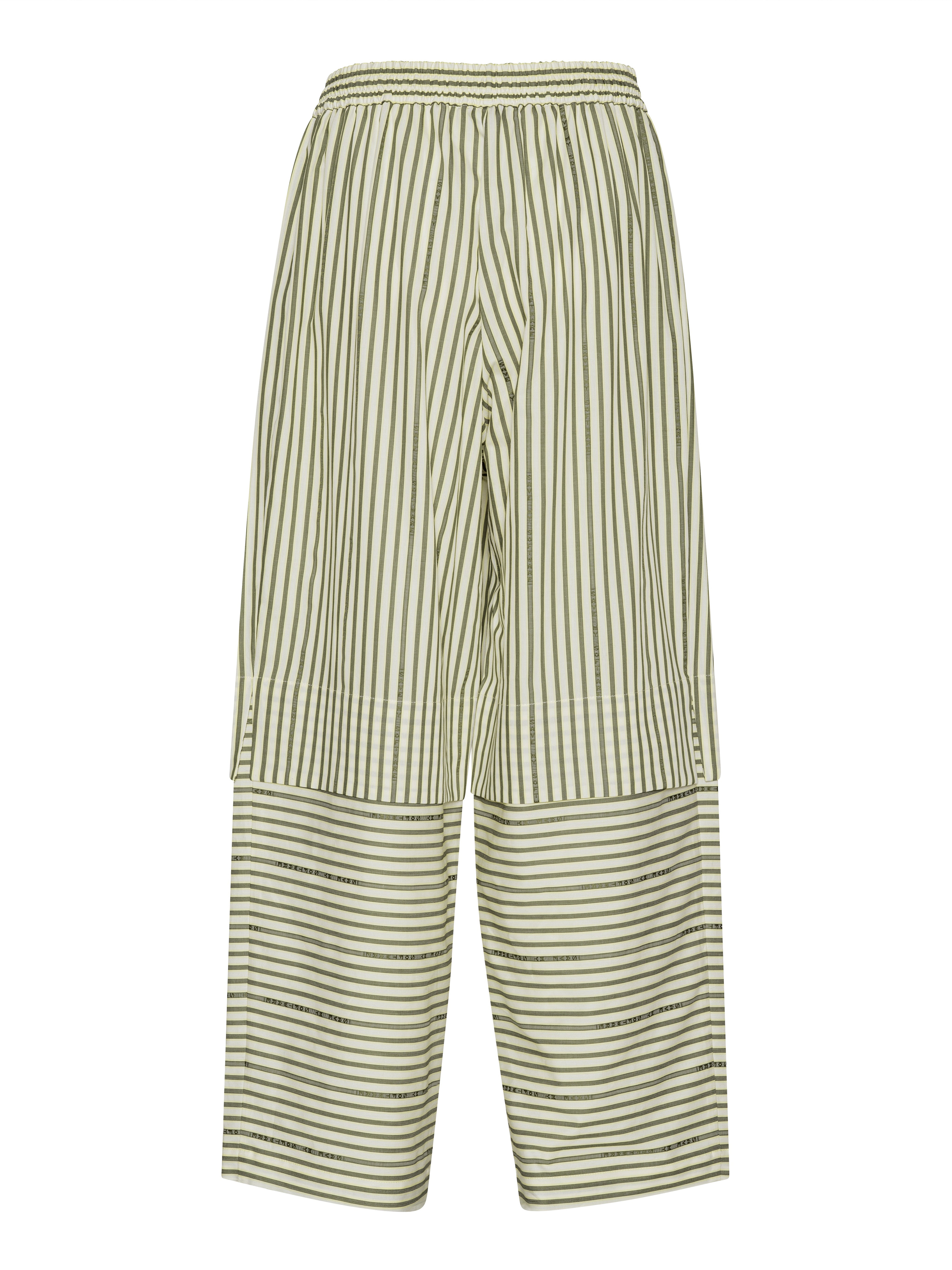 Back view of the Shants Pants, showing the layered leg details and wide-leg silhouette.