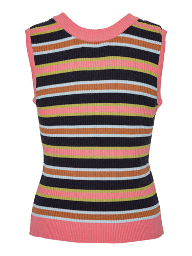 Silk Stripes Singlet - Navy Stripes