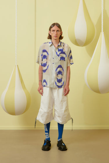 Henrik Vibskov shirt - Transfered Shirt match beige gloves