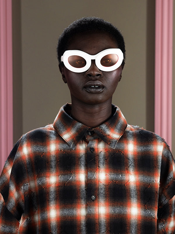 Henrik Vibskov - Tyler Sunglasses in White Orange