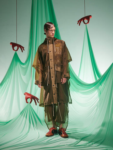 Uncut Parka in Military Olive from Henrik Vibskov