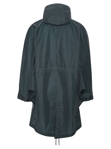 Wing Parka in Dark Petrol Wax from Henrik Vibskov