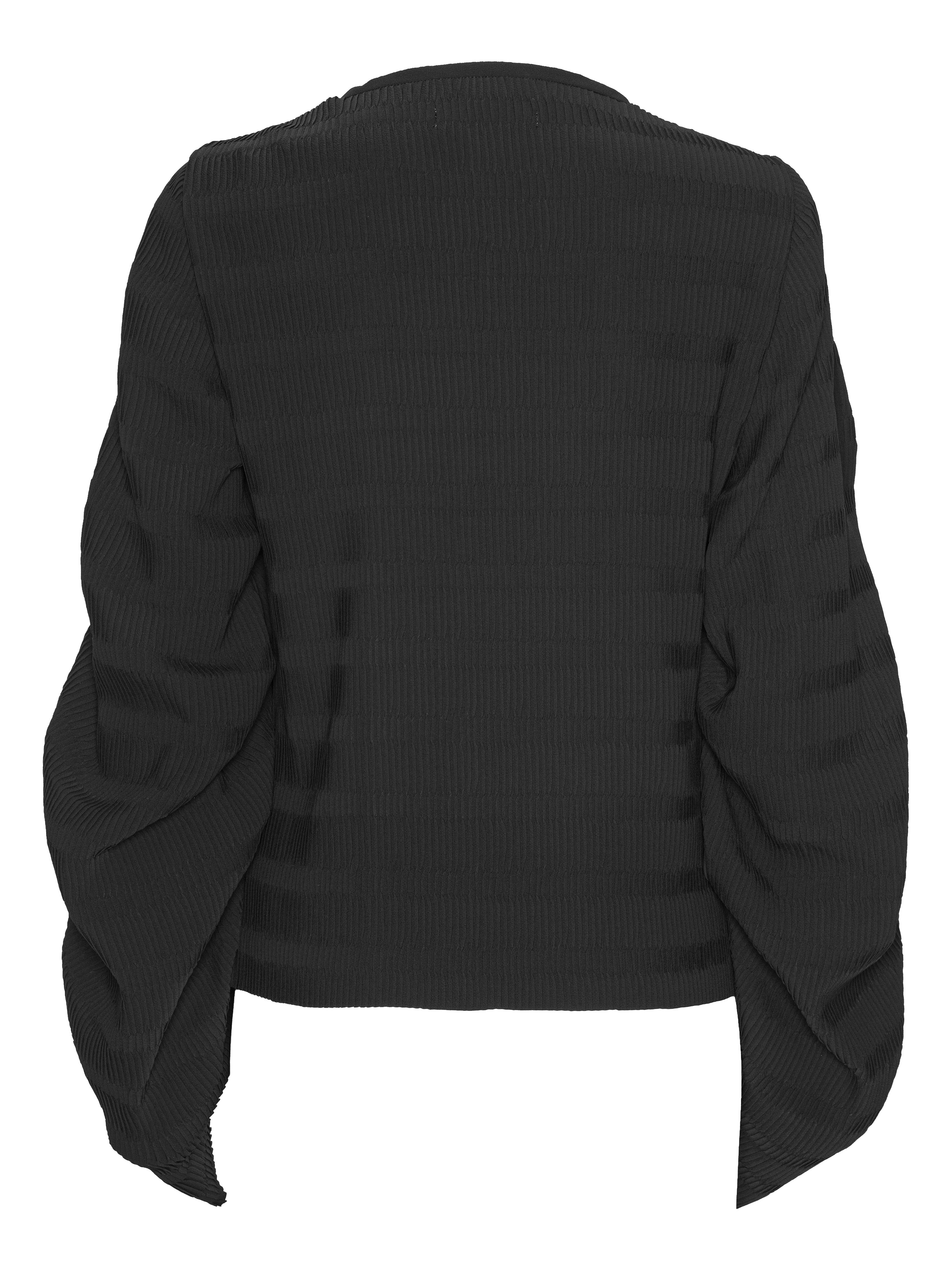 Pleated blouse with adjustable drawstring sleeves from Henrik Vibskov on a white background