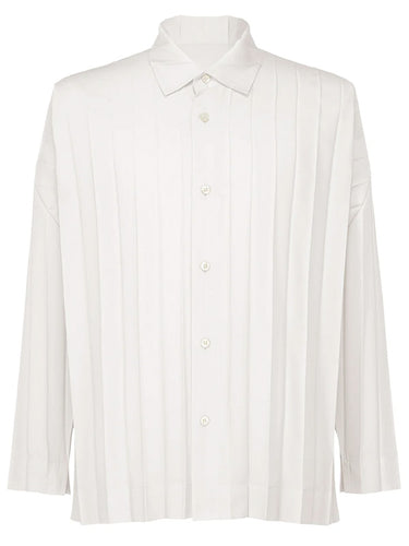 Long-Sleeve Edge Shirt in White from Homme Plissé Issey Miyake