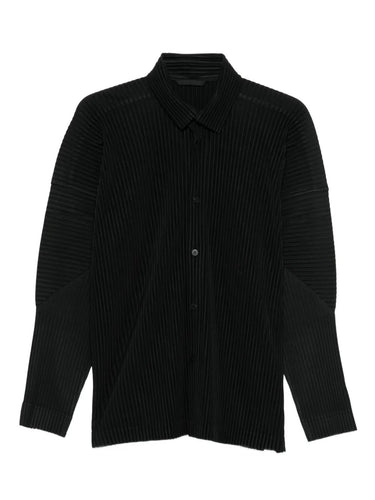 October AW25 Shirt - Black-[-Issey Miyake Homme Plisse-1