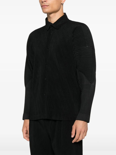 October AW25 Shirt - Black-[-Issey Miyake Homme Plisse-3