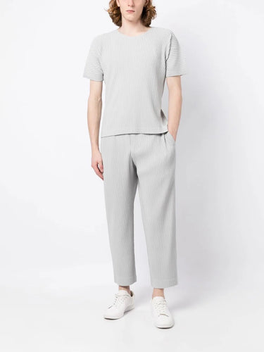 Short Sleeve T Shirt - Light Gray-[-Issey Miyake Homme Plisse-2