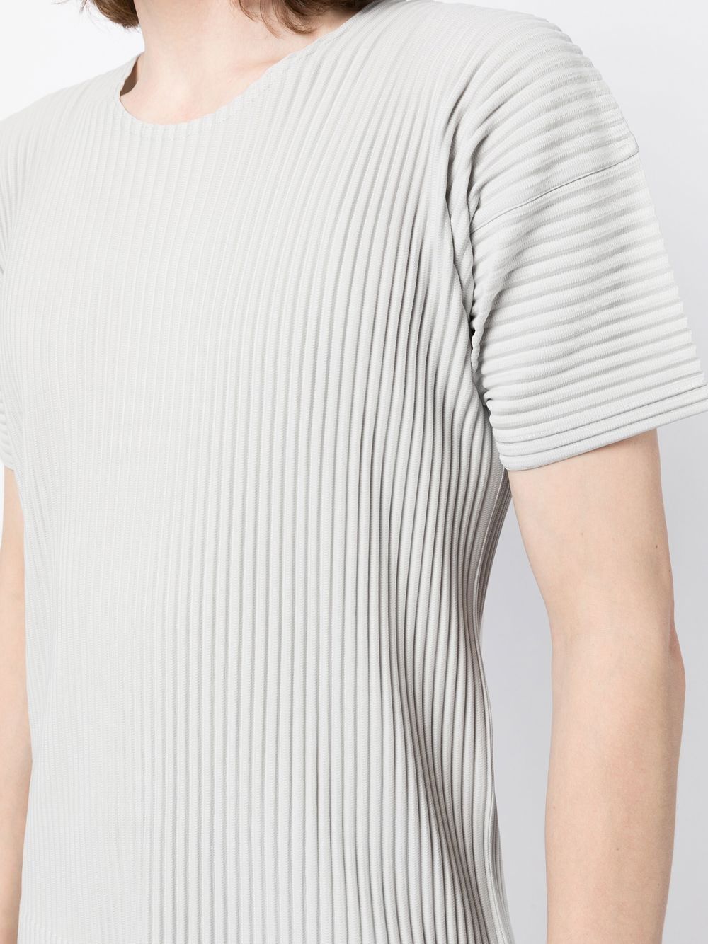 Short Sleeve T Shirt - Light Gray-[-Issey Miyake Homme Plisse-5