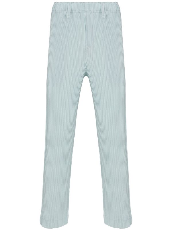 Homme Plisse Issey Miyake - slim fit pants in light blue - 1