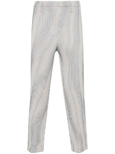 Homme Plisse Issey Miyake - tweed pleats pants in grey, black, and blue - 1