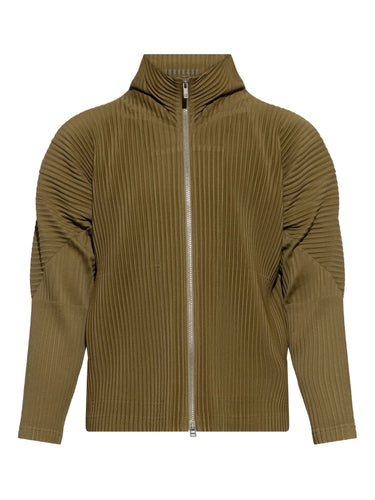 Zip Up Jacket in Olive Khaki from Homme Plissé Issey Miyake